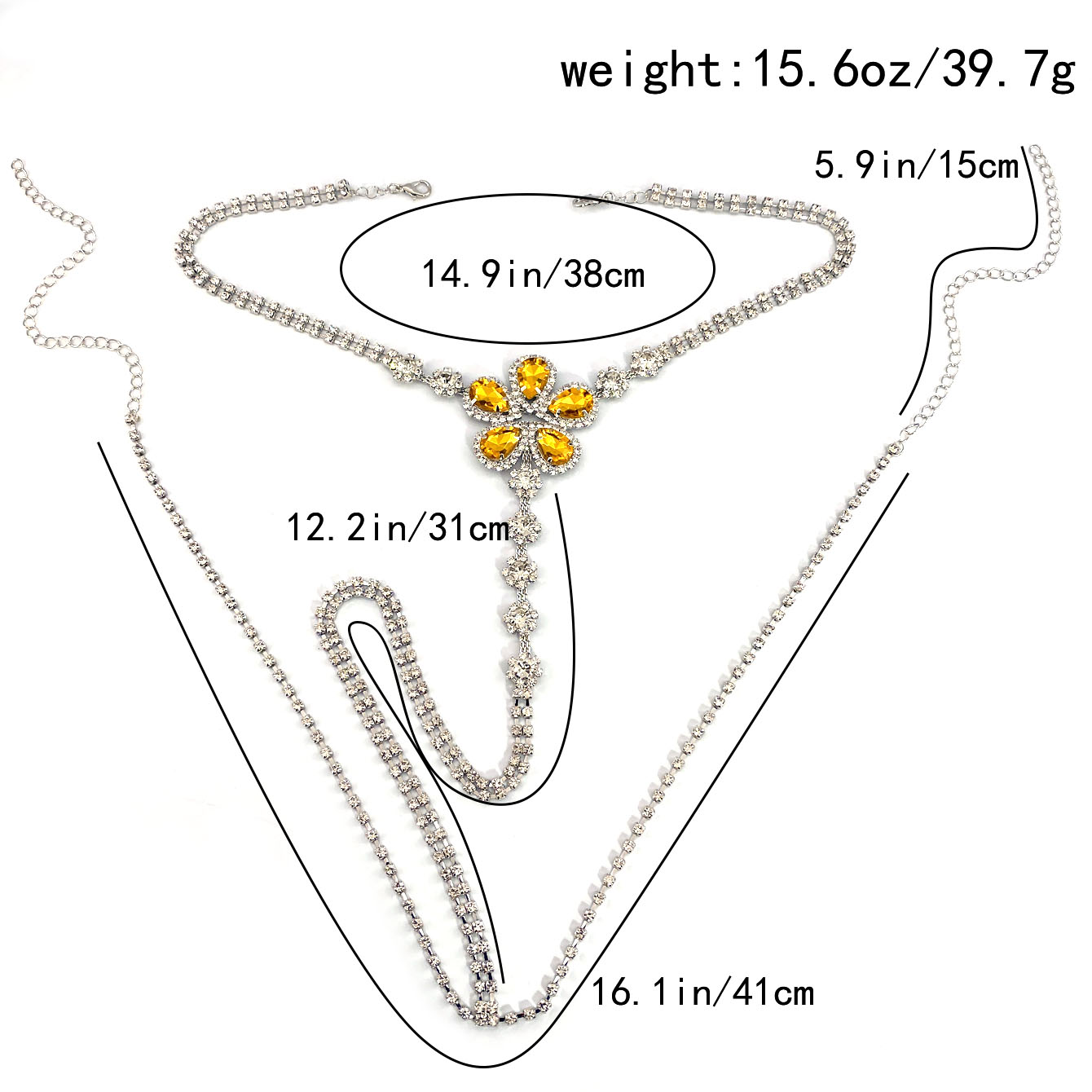 Conjunto de Tanga de diamantes - Body Jewelry Rhinestone reseña y precio