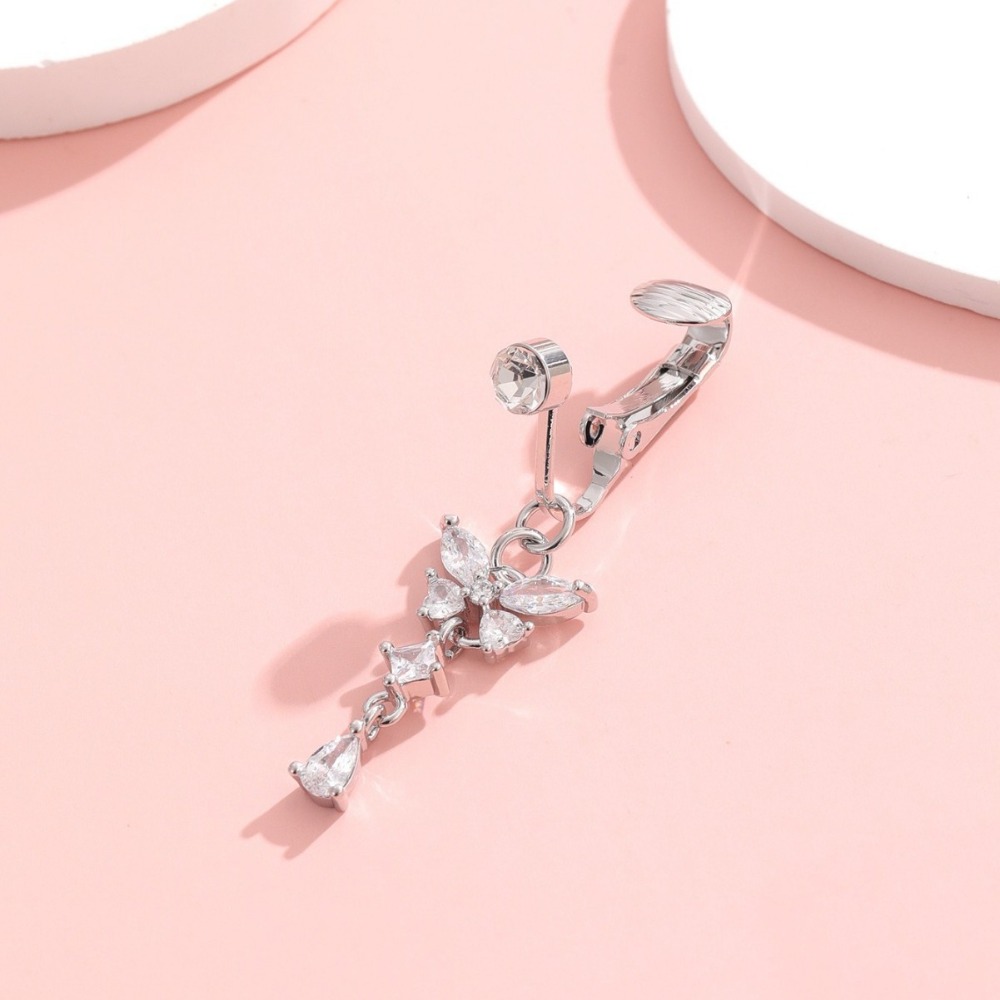Anillo de Ombligo Falso con Di - Body Jewelry Materials reseña y precio