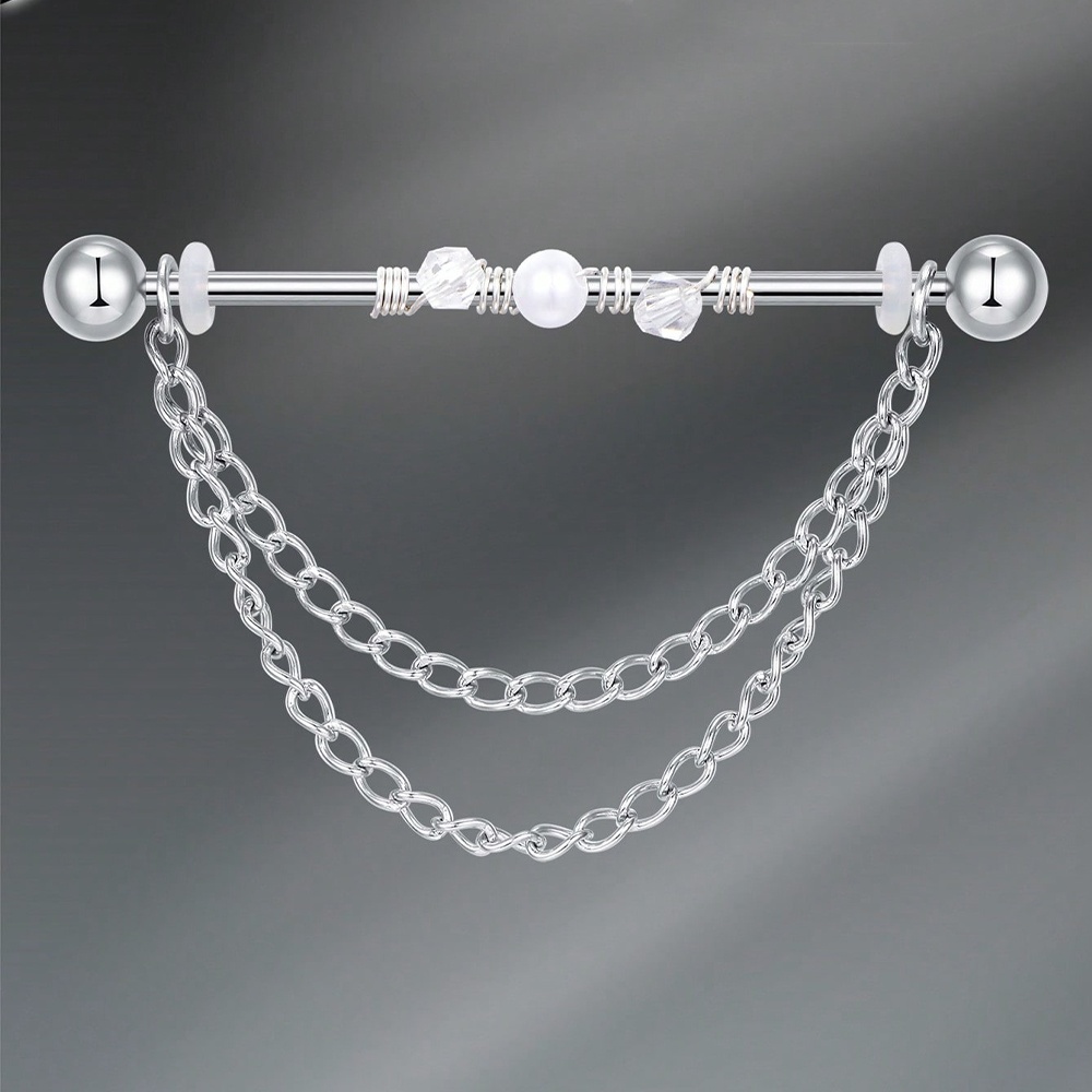 Pendiente industrial de barra  - Body Jewelry Industrial reseña y precio