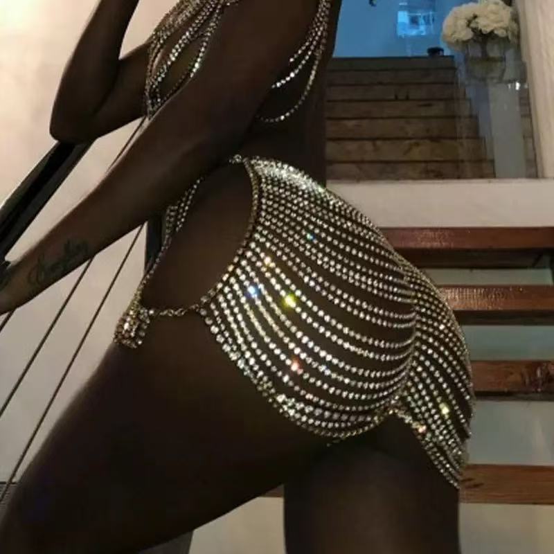 1 unidad, falda Sexy a la moda - Body Jewelry Rhinestone reseña y precio